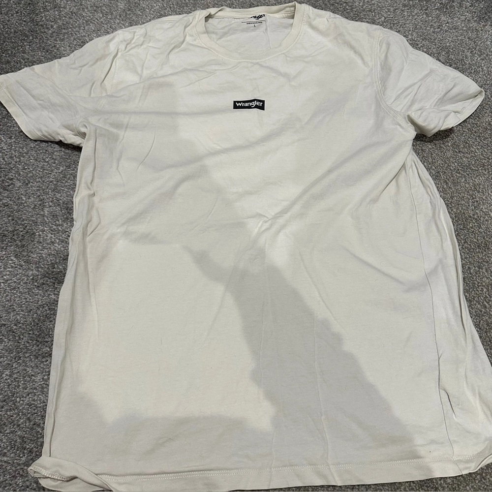 Wrangler White Short Sleeve Tee Classic Crew Neck